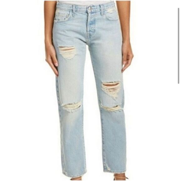 Current/Elliot Women's The Fling Alta Destroy 100% Cotton Ripped Jeans Size 32 - Picture 5 of 10